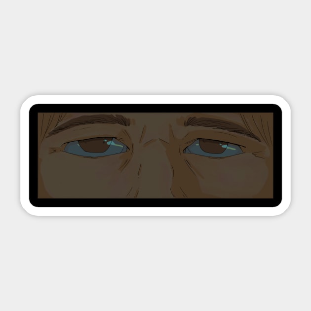 Solemn Eyes Sticker by Michael Metler